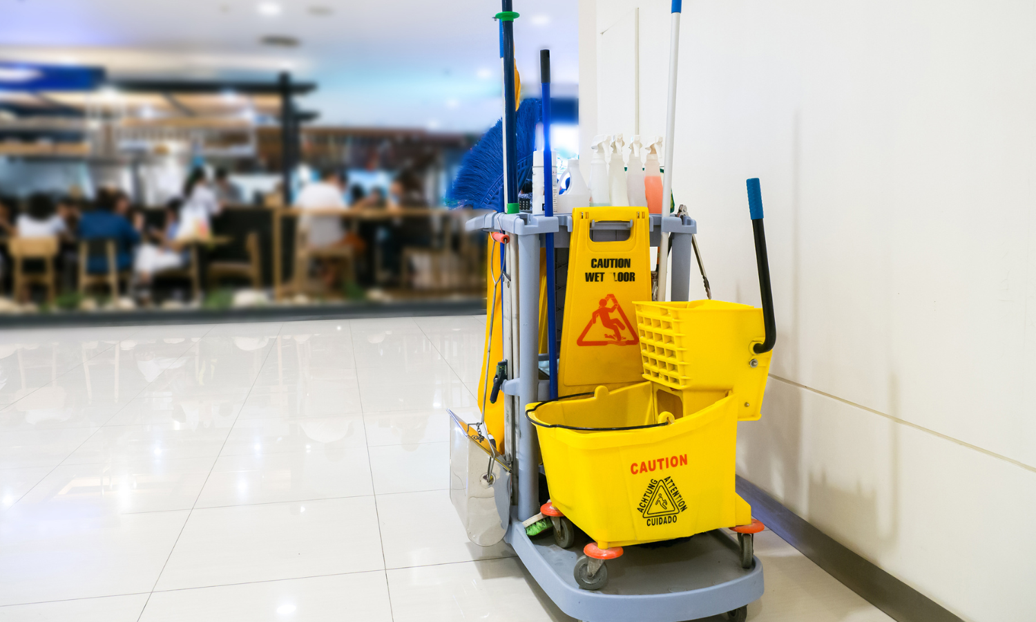 Commercial office cleaning in Vancouver lobby